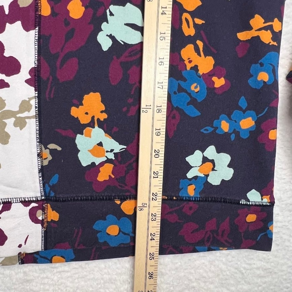 Maeve Anthropologie XL Floral Colorblock Sweatshirt Top Balloon Sleeve Pullover - Picture 5 of 9